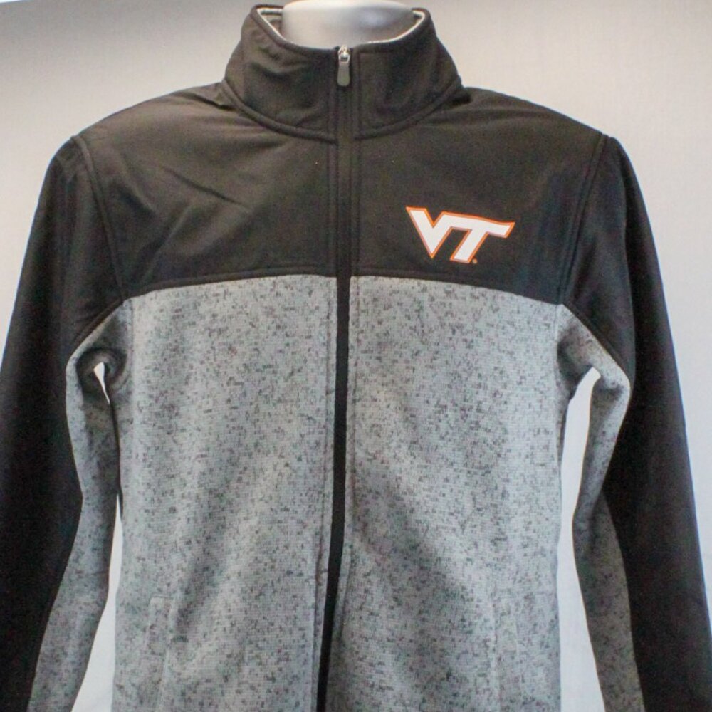 Virginia Tech Hokies Fleece Full-Zip Long Sleeve Jacket w/Pockets Adult Medium